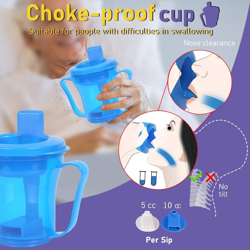 Ehucon Dysphagia Cups for Swallowing People, Provale Cup 5CC or 10CC of Liquid Each Time for Prevent Chocking - Image 2